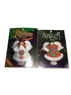 Counted Cross Stitch Angel Dolls #1760 Doves and #1654 Wreaths New
